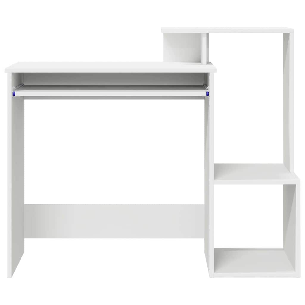 Bureau met lade met plank Wit 106 x 41 x 88.5 cm Bewerkt hout is nu te koop bij PeponiXL, paradijselijk wonen!