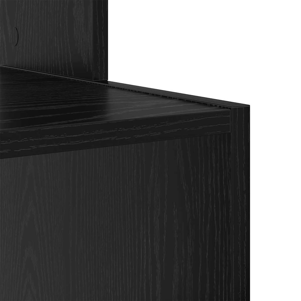 Bureau met lade Zwart Eiken 106 x 41 x 88.5 cm Bewerkt hout is nu te koop bij PeponiXL, paradijselijk wonen!