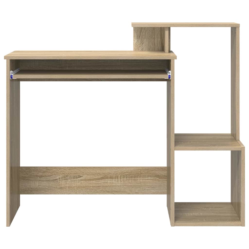 Bureau met lade Sonoma Eiken 106 x 41 x 88.5 cm Bewerkt hout is nu te koop bij PeponiXL, paradijselijk wonen!