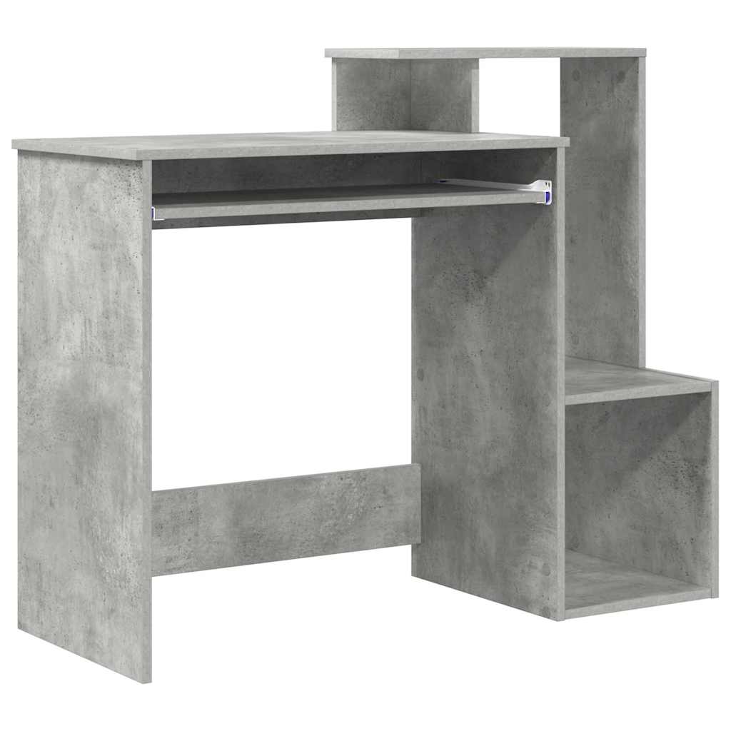 Bureau met lade Beton Grijs 106 x 41 x 88.5 cm Bewerkt hout is nu te koop bij PeponiXL, paradijselijk wonen!