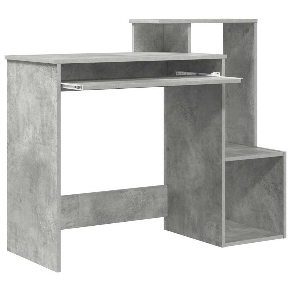 Bureau met lade Beton Grijs 106 x 41 x 88.5 cm Bewerkt hout is nu te koop bij PeponiXL, paradijselijk wonen!