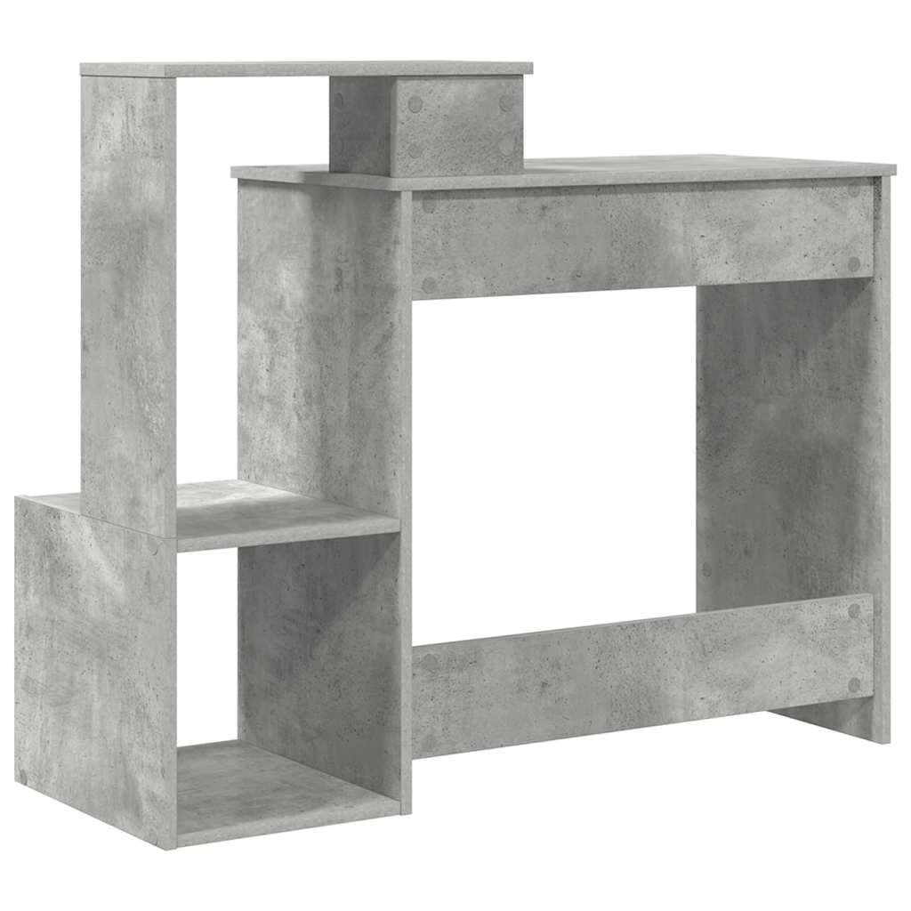 Bureau met lade Beton Grijs 106 x 41 x 88.5 cm Bewerkt hout is nu te koop bij PeponiXL, paradijselijk wonen!