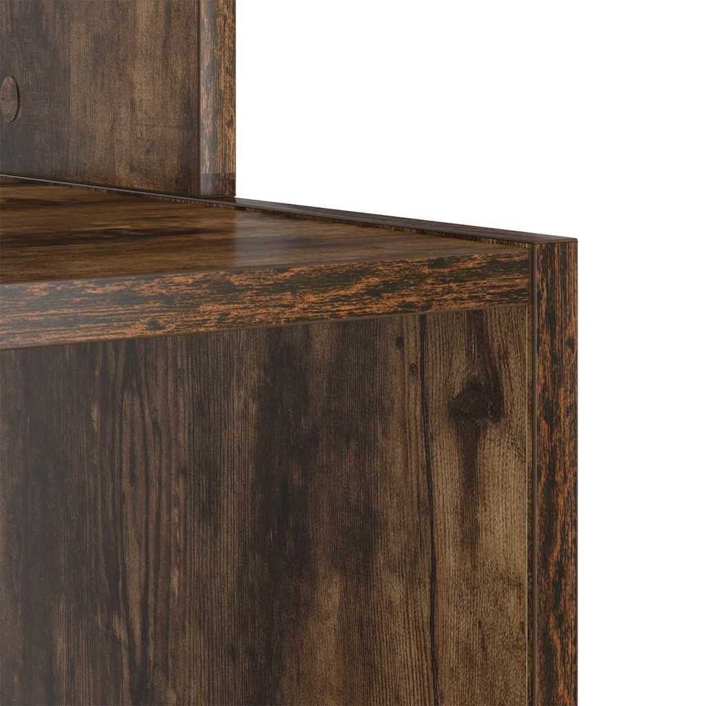Bureau met lade Gerookt eiken 106 x 41 x 88.5 cm Bewerkt hout is nu te koop bij PeponiXL, paradijselijk wonen!