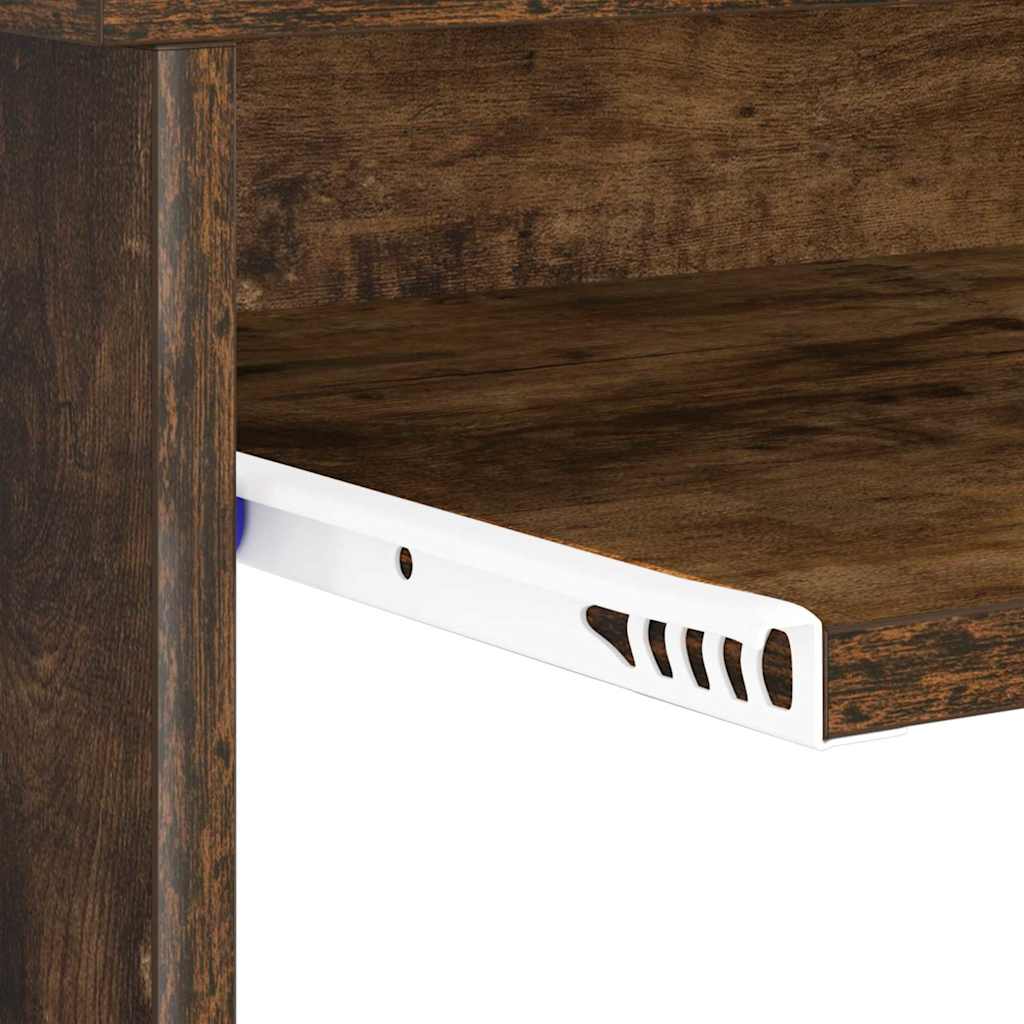 Bureau met lade Gerookt eiken 106 x 41 x 88.5 cm Bewerkt hout is nu te koop bij PeponiXL, paradijselijk wonen!
