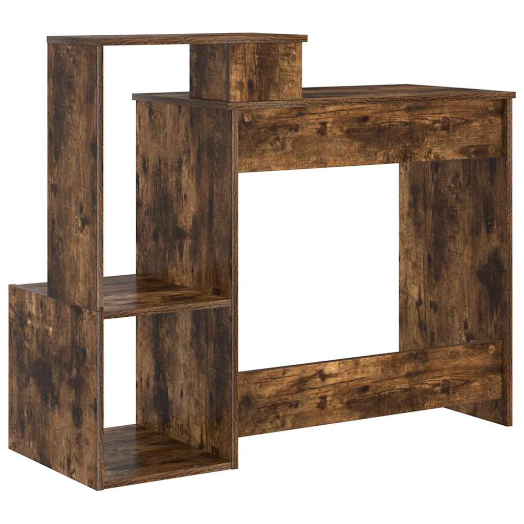 Bureau met lade Gerookt eiken 106 x 41 x 88.5 cm Bewerkt hout is nu te koop bij PeponiXL, paradijselijk wonen!