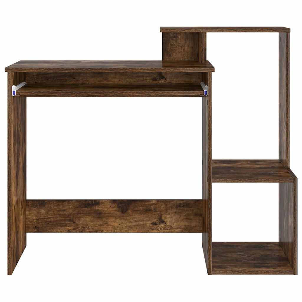 Bureau met lade Gerookt eiken 106 x 41 x 88.5 cm Bewerkt hout is nu te koop bij PeponiXL, paradijselijk wonen!