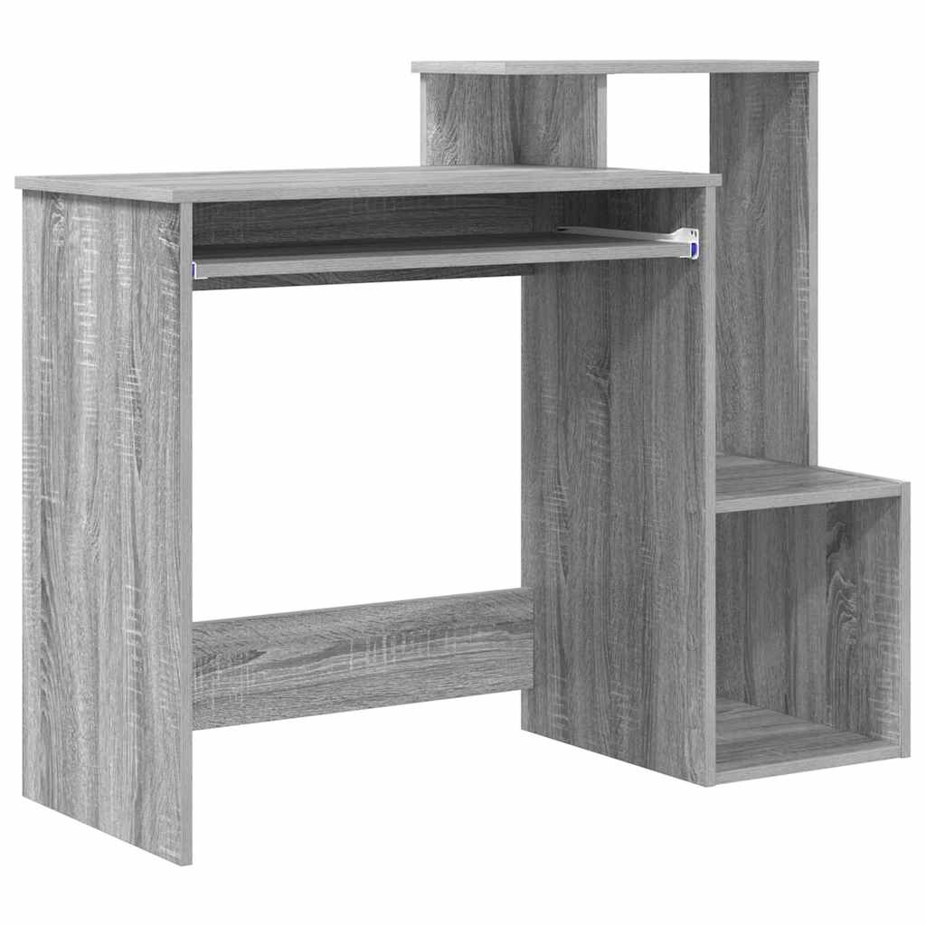 Bureau met lade Grijs Sonoma 106 x 41 x 88.5 cm Bewerkt hout is nu te koop bij PeponiXL, paradijselijk wonen!