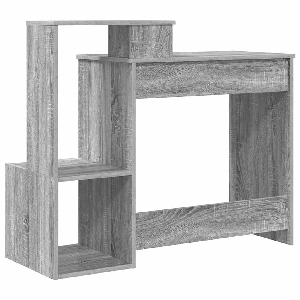 Bureau met lade Grijs Sonoma 106 x 41 x 88.5 cm Bewerkt hout is nu te koop bij PeponiXL, paradijselijk wonen!