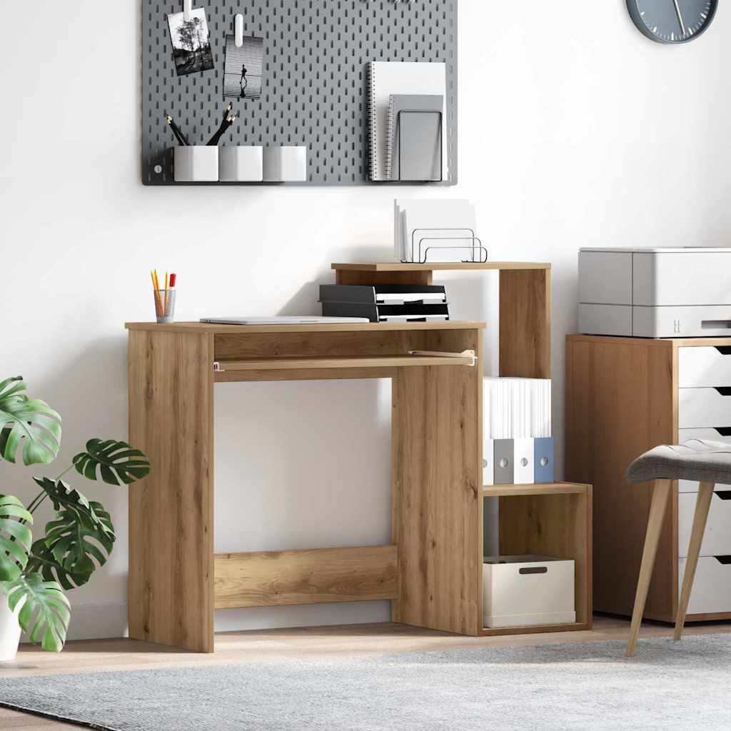 Bureau met lade Artisan Eiken 106 x 41 x 88.5 cm Bewerkt hout is nu te koop bij PeponiXL, paradijselijk wonen!