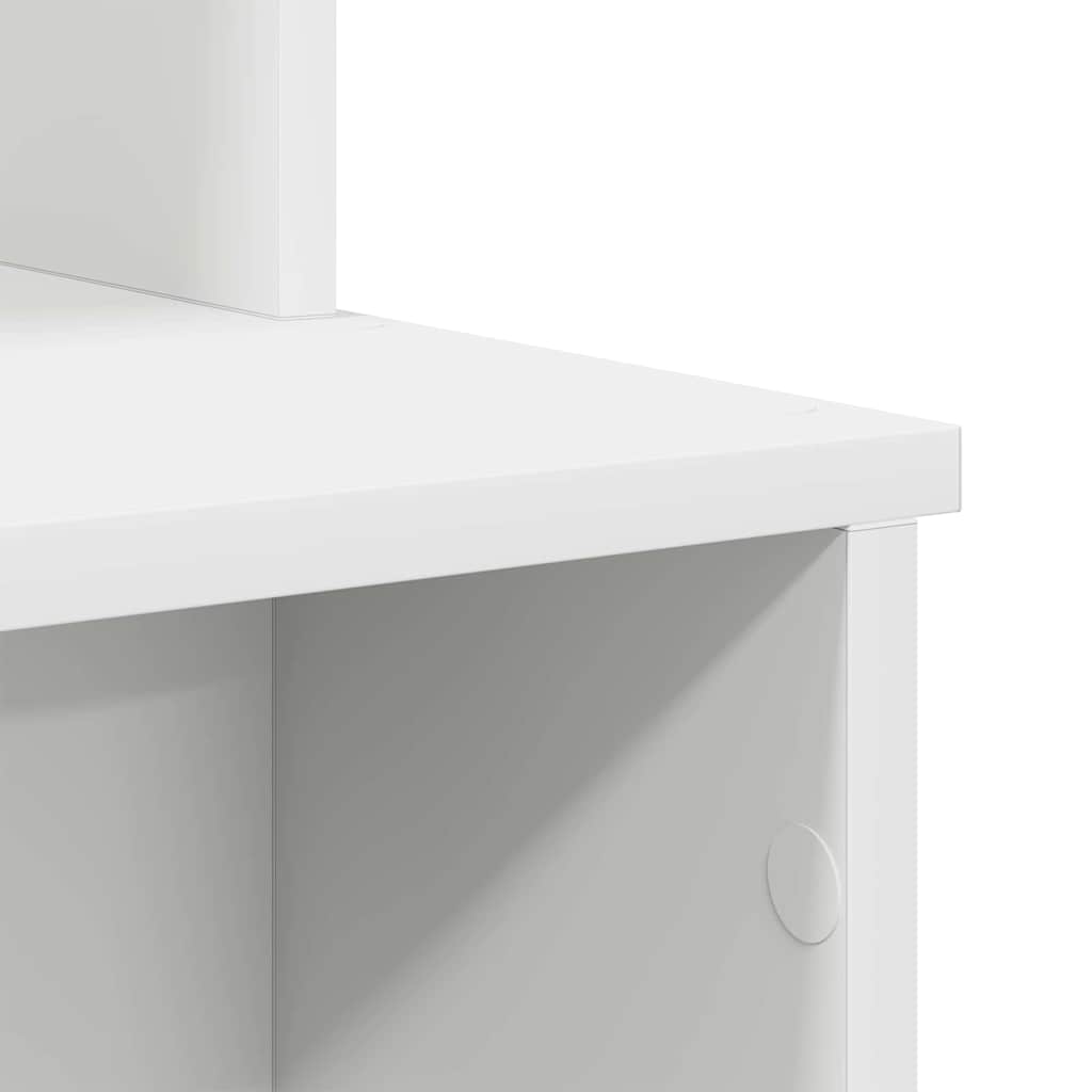 Bureau met lade met plank Wit 120,5 x 44 x 88,5 cm Bewerkt hout is nu te koop bij PeponiXL, paradijselijk wonen!