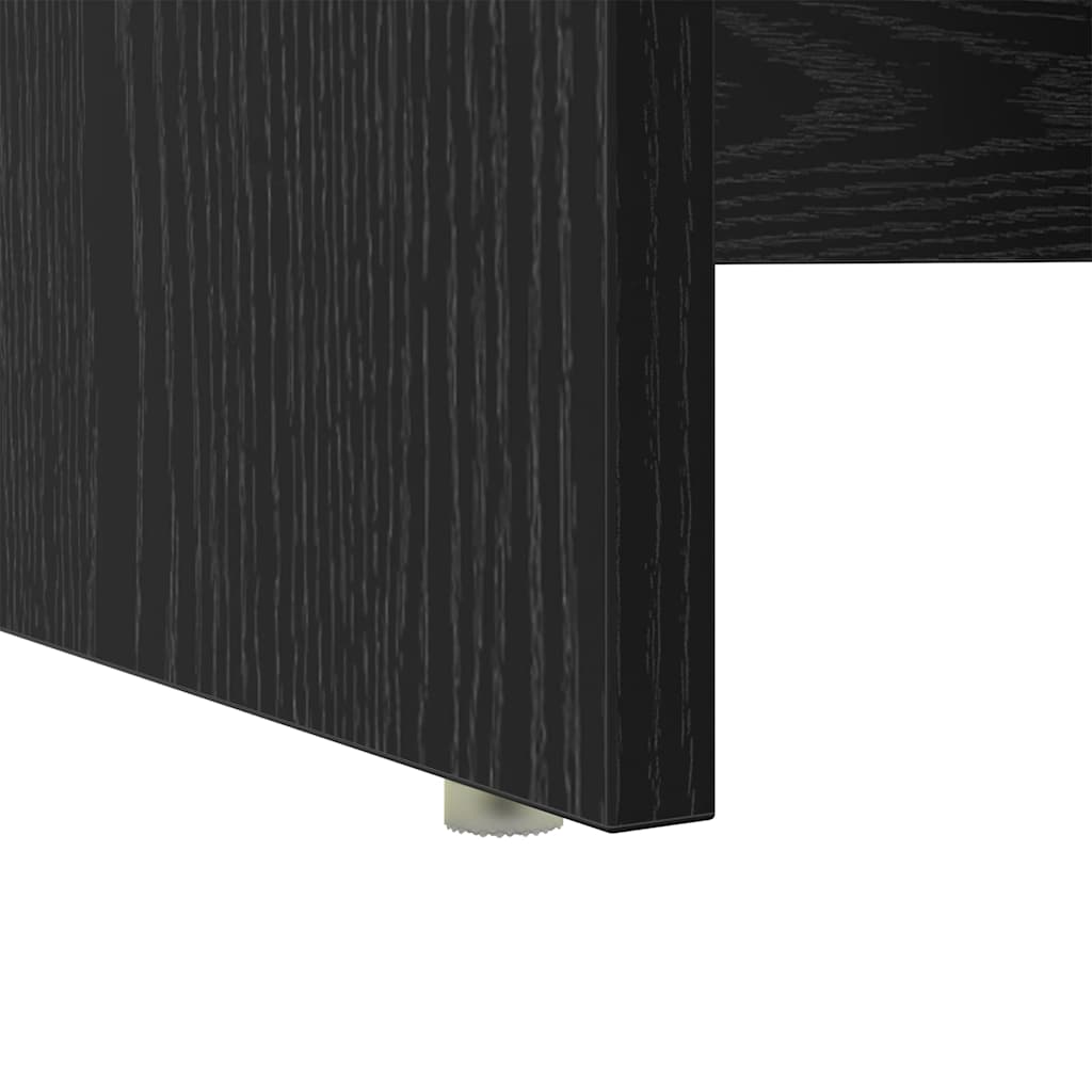 Bureau met lade Zwart Eiken 120,5 x 44 x 88,5 cm Bewerkt hout is nu te koop bij PeponiXL, paradijselijk wonen!