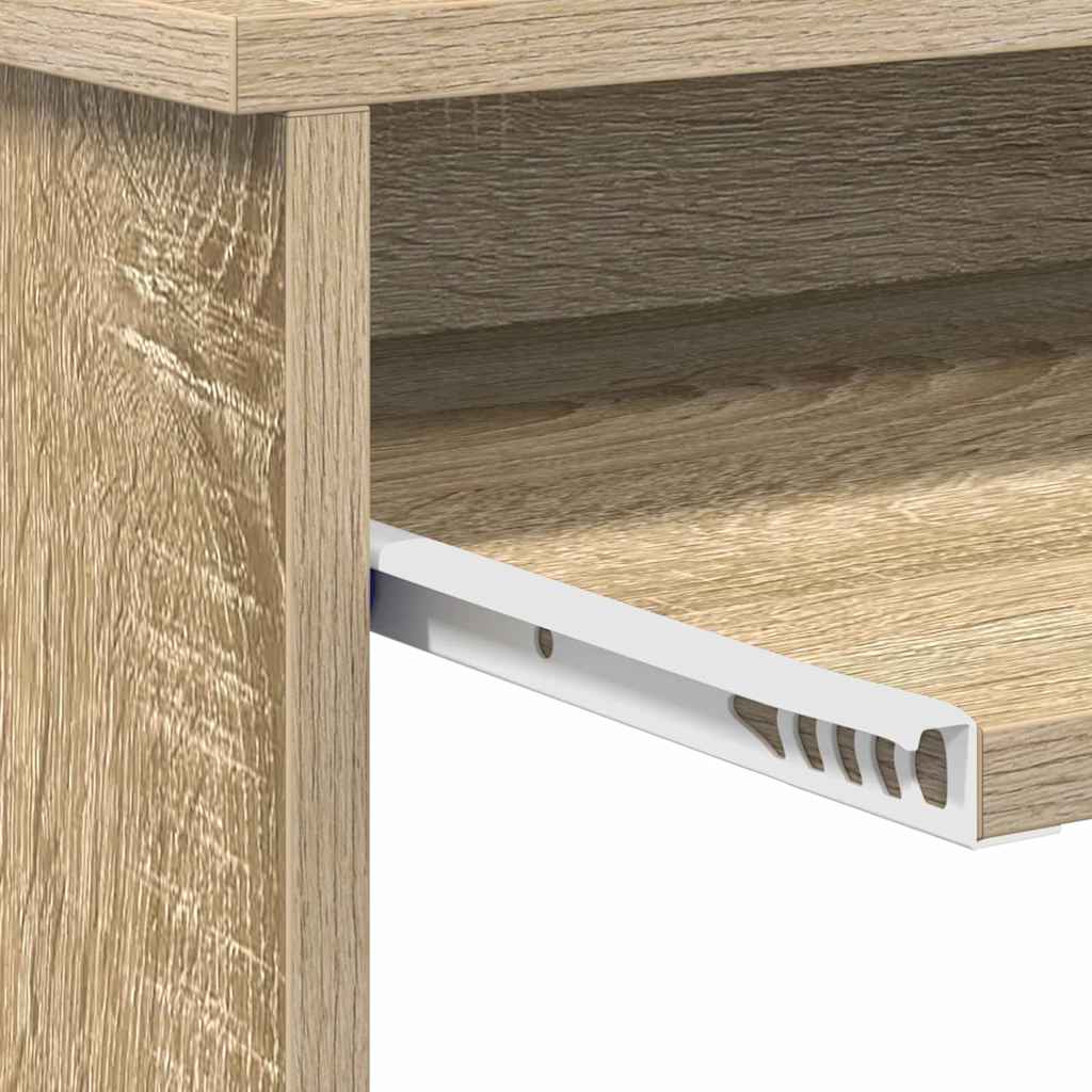 Bureau met lade Sonoma Eiken 120,5 x 44 x 88,5 cm Bewerkt hout is nu te koop bij PeponiXL, paradijselijk wonen!