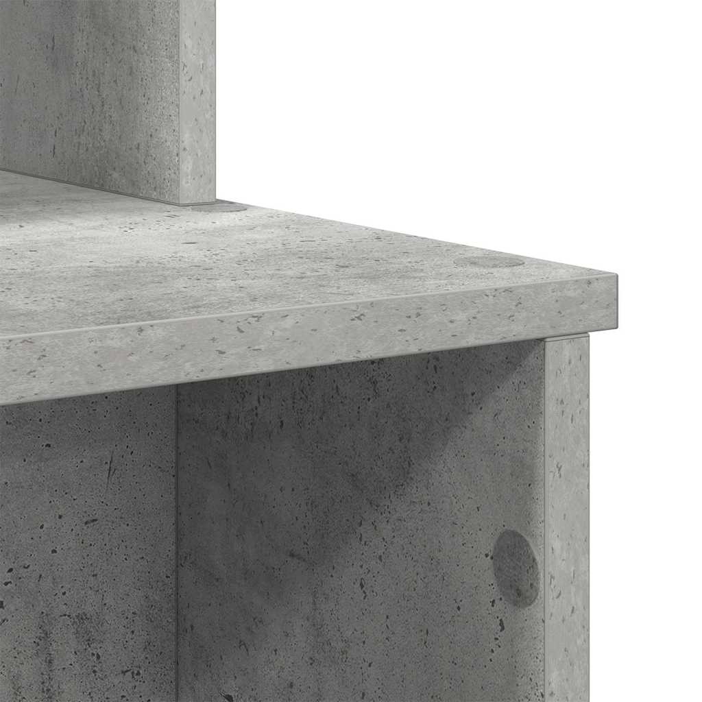 Bureau met lade Beton Grijs 120,5 x 44 x 88,5 cm Bewerkt hout is nu te koop bij PeponiXL, paradijselijk wonen!