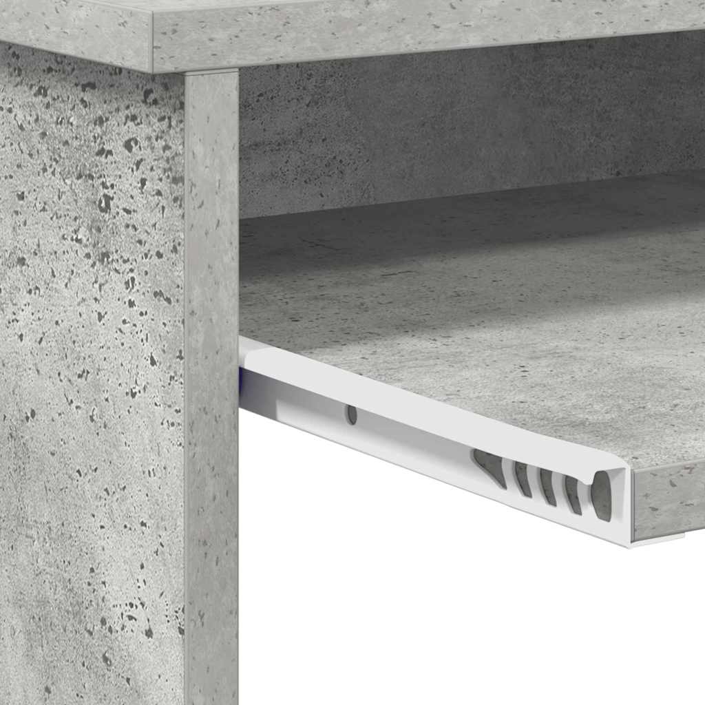 Bureau met lade Beton Grijs 120,5 x 44 x 88,5 cm Bewerkt hout is nu te koop bij PeponiXL, paradijselijk wonen!