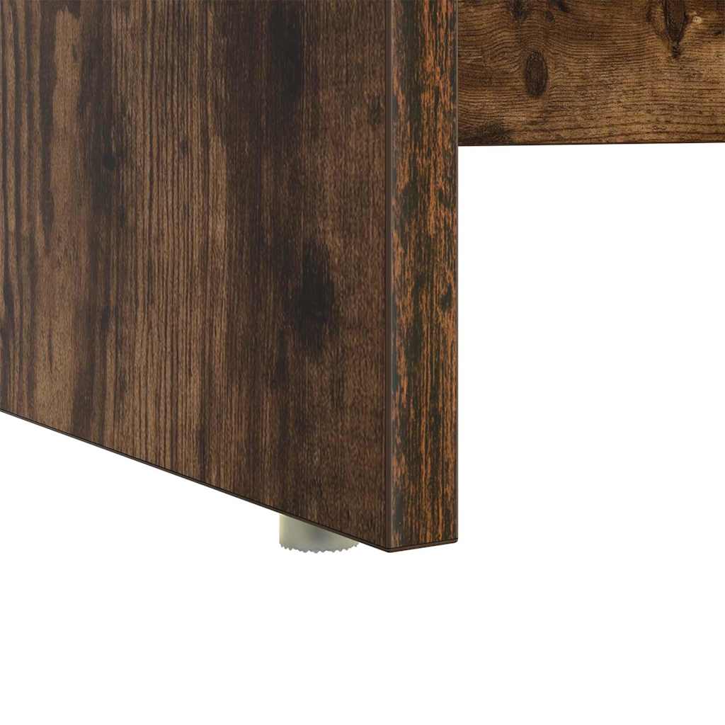 Bureau met lade Gerookt eiken 120,5 x 44 x 88,5 cm Bewerkt hout is nu te koop bij PeponiXL, paradijselijk wonen!