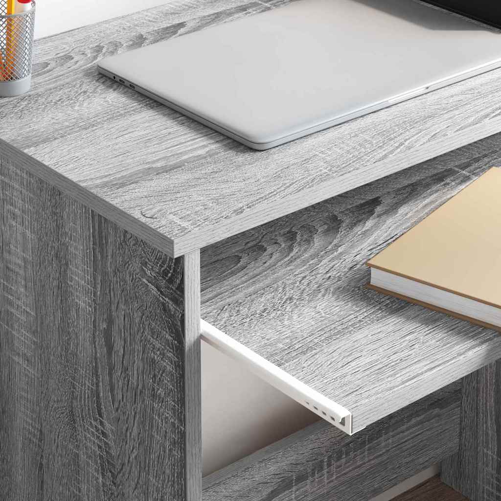 Bureau met lade Grijs Sonoma 120,5 x 44 x 88,5 cm Bewerkt hout is nu te koop bij PeponiXL, paradijselijk wonen!