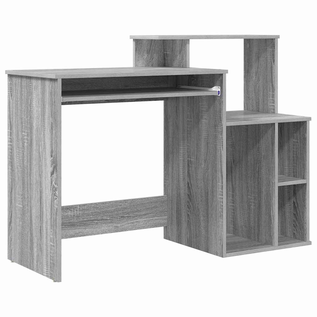 Bureau met lade Grijs Sonoma 120,5 x 44 x 88,5 cm Bewerkt hout is nu te koop bij PeponiXL, paradijselijk wonen!