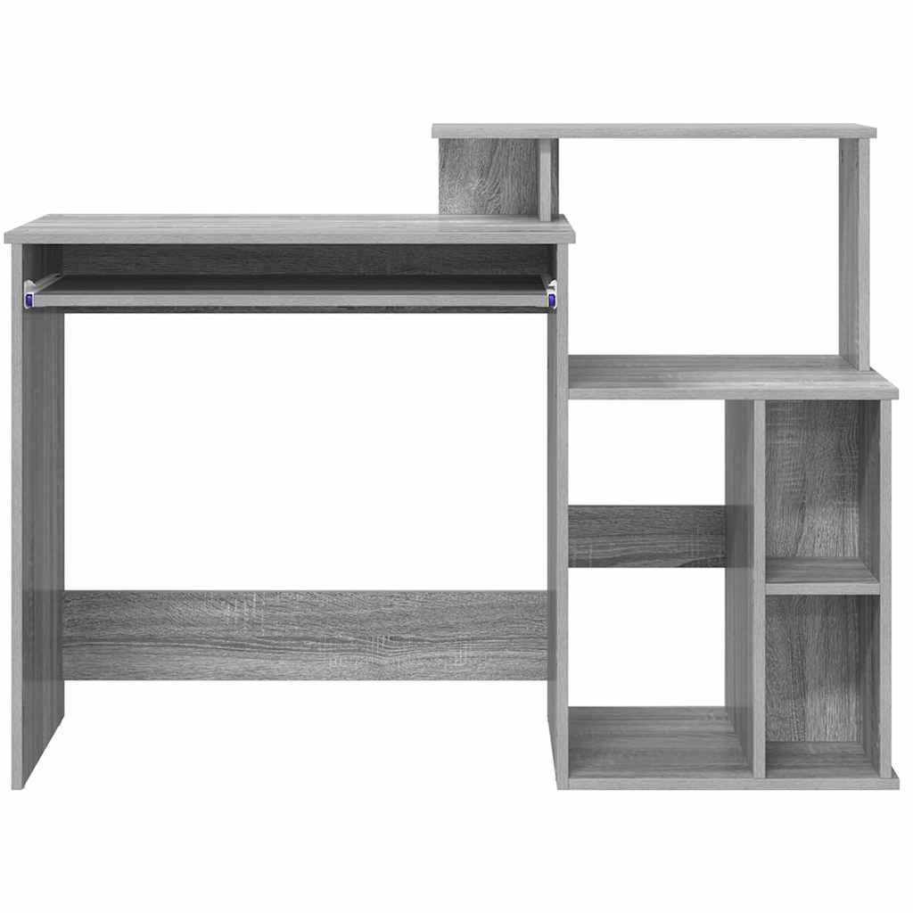 Bureau met lade Grijs Sonoma 120,5 x 44 x 88,5 cm Bewerkt hout is nu te koop bij PeponiXL, paradijselijk wonen!