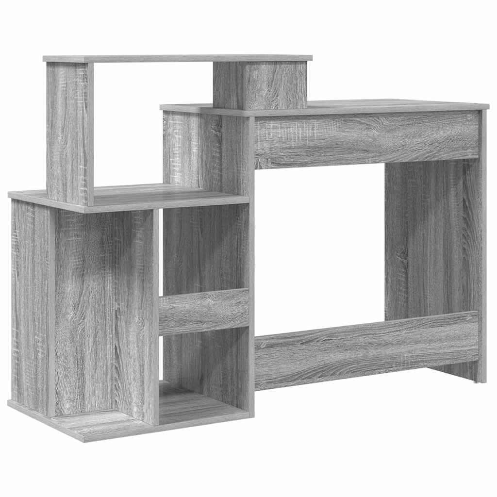 Bureau met lade Grijs Sonoma 120,5 x 44 x 88,5 cm Bewerkt hout is nu te koop bij PeponiXL, paradijselijk wonen!