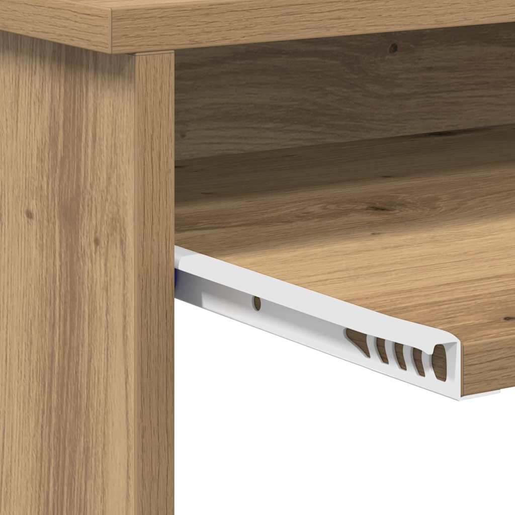 Bureau met lade Artisan Eiken 120,5 x 44 x 88,5 cm Bewerkt hout is nu te koop bij PeponiXL, paradijselijk wonen!