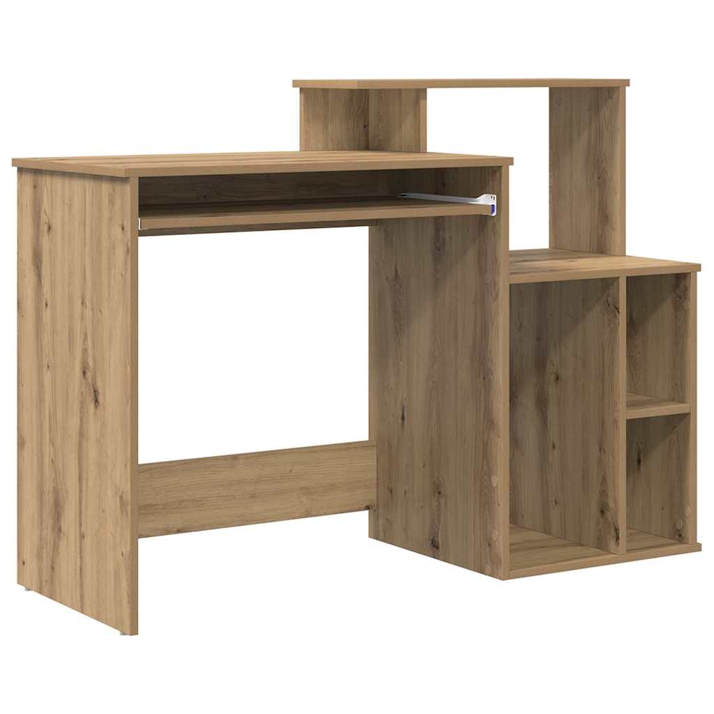 Bureau met lade Artisan Eiken 120,5 x 44 x 88,5 cm Bewerkt hout is nu te koop bij PeponiXL, paradijselijk wonen!