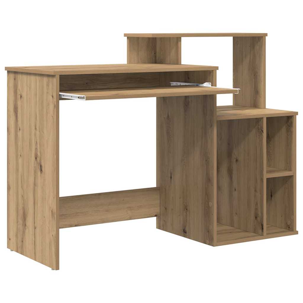 Bureau met lade Artisan Eiken 120,5 x 44 x 88,5 cm Bewerkt hout is nu te koop bij PeponiXL, paradijselijk wonen!