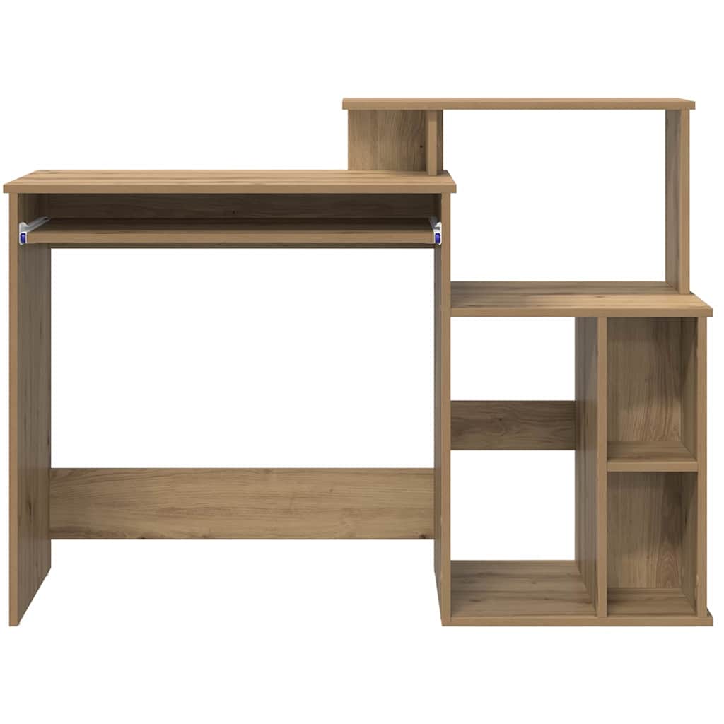 Bureau met lade Artisan Eiken 120,5 x 44 x 88,5 cm Bewerkt hout is nu te koop bij PeponiXL, paradijselijk wonen!