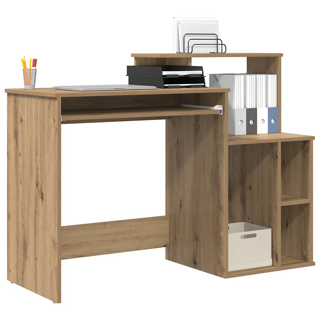 Bureau met lade Artisan Eiken 120,5 x 44 x 88,5 cm Bewerkt hout is nu te koop bij PeponiXL, paradijselijk wonen!