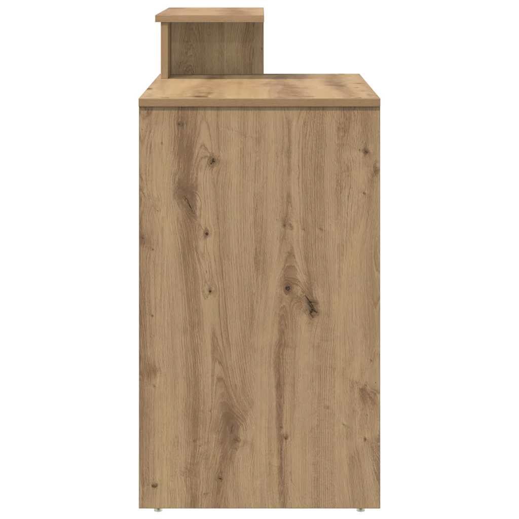 Bureau met lade Artisan Eiken 120,5 x 44 x 88,5 cm Bewerkt hout is nu te koop bij PeponiXL, paradijselijk wonen!