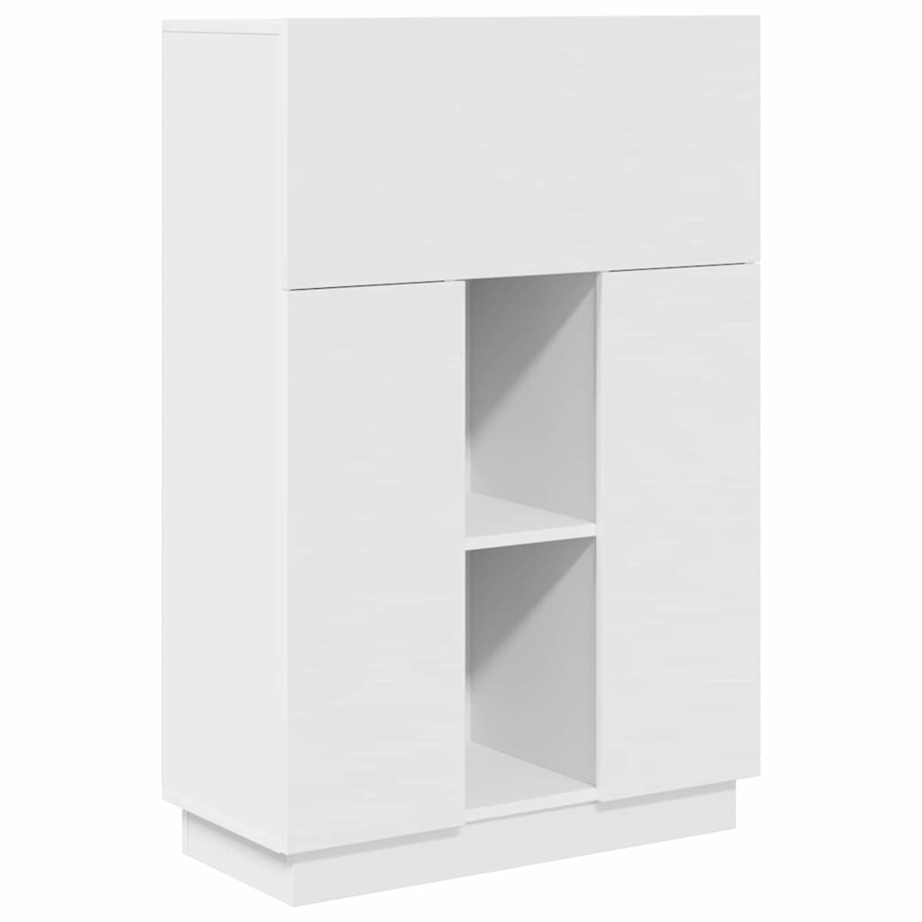 Bureau met plank Wit 71,5 x 31,5 x 106,5 cm Bewerkt hout is nu te koop bij PeponiXL, paradijselijk wonen!