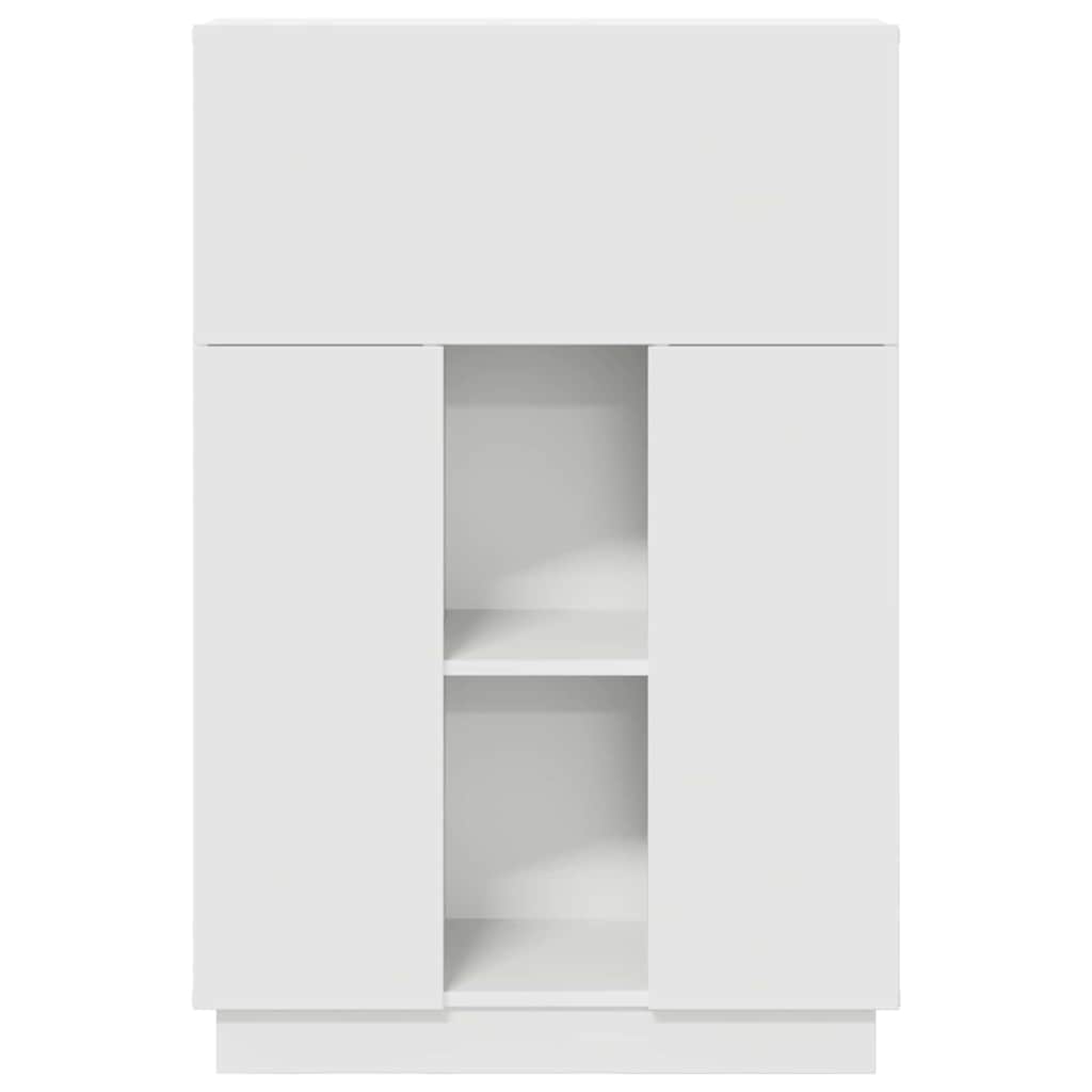 Bureau met plank Wit 71,5 x 31,5 x 106,5 cm Bewerkt hout is nu te koop bij PeponiXL, paradijselijk wonen!