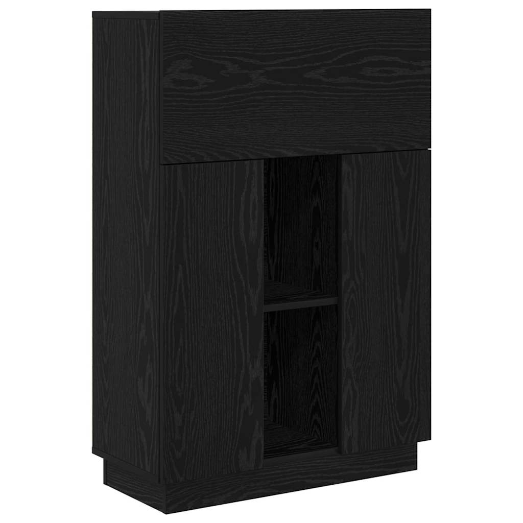 Bureau Zwart Eiken 71,5 x 31,5 x 106,5 cm Bewerkt hout is nu te koop bij PeponiXL, paradijselijk wonen!