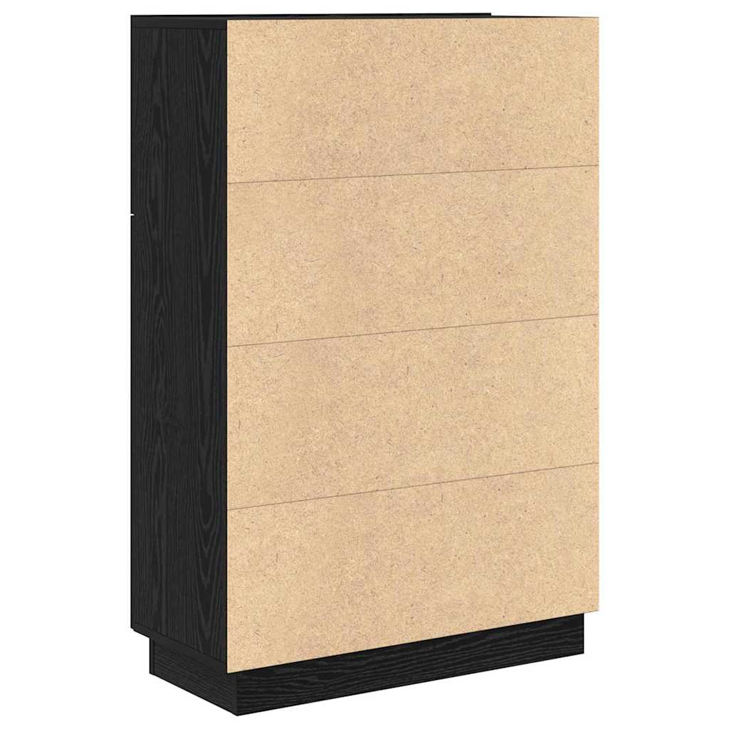 Bureau Zwart Eiken 71,5 x 31,5 x 106,5 cm Bewerkt hout is nu te koop bij PeponiXL, paradijselijk wonen!