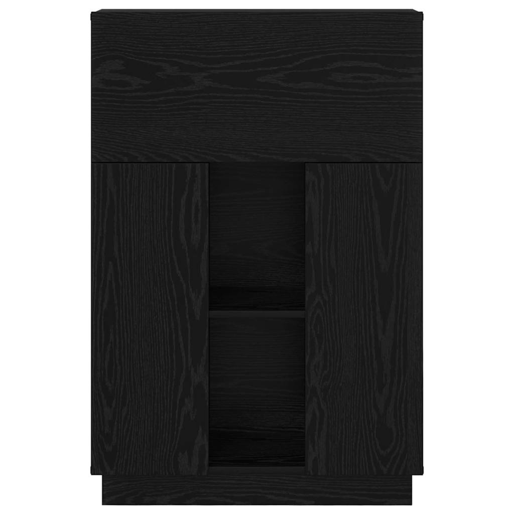 Bureau Zwart Eiken 71,5 x 31,5 x 106,5 cm Bewerkt hout is nu te koop bij PeponiXL, paradijselijk wonen!