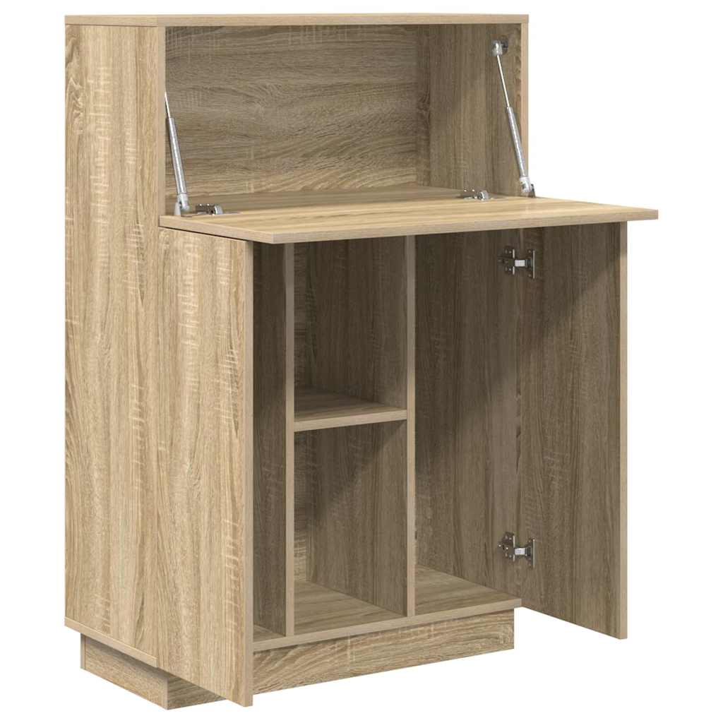 Bureau Sonoma Eiken 71,5 x 31,5 x 106,5 cm Bewerkt hout is nu te koop bij PeponiXL, paradijselijk wonen!