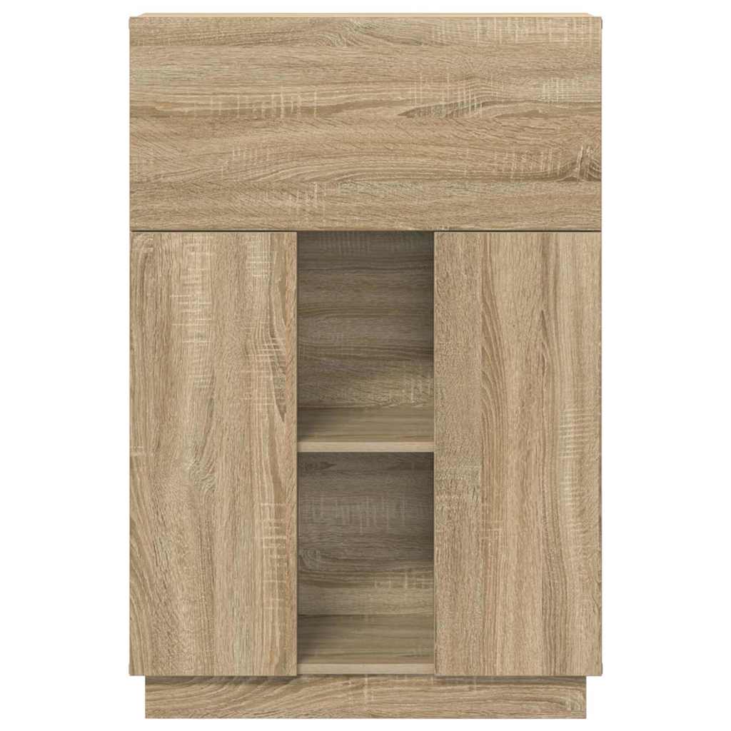 Bureau Sonoma Eiken 71,5 x 31,5 x 106,5 cm Bewerkt hout is nu te koop bij PeponiXL, paradijselijk wonen!