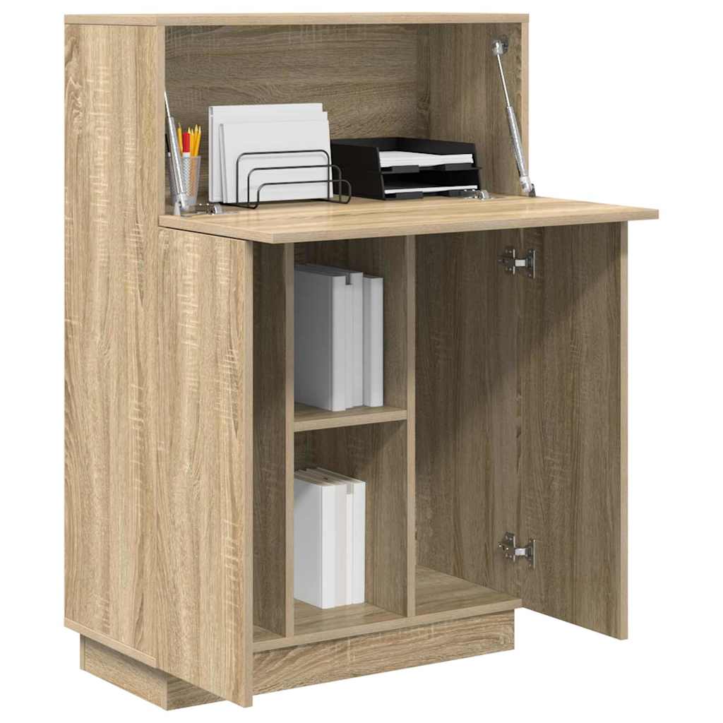 Bureau Sonoma Eiken 71,5 x 31,5 x 106,5 cm Bewerkt hout is nu te koop bij PeponiXL, paradijselijk wonen!