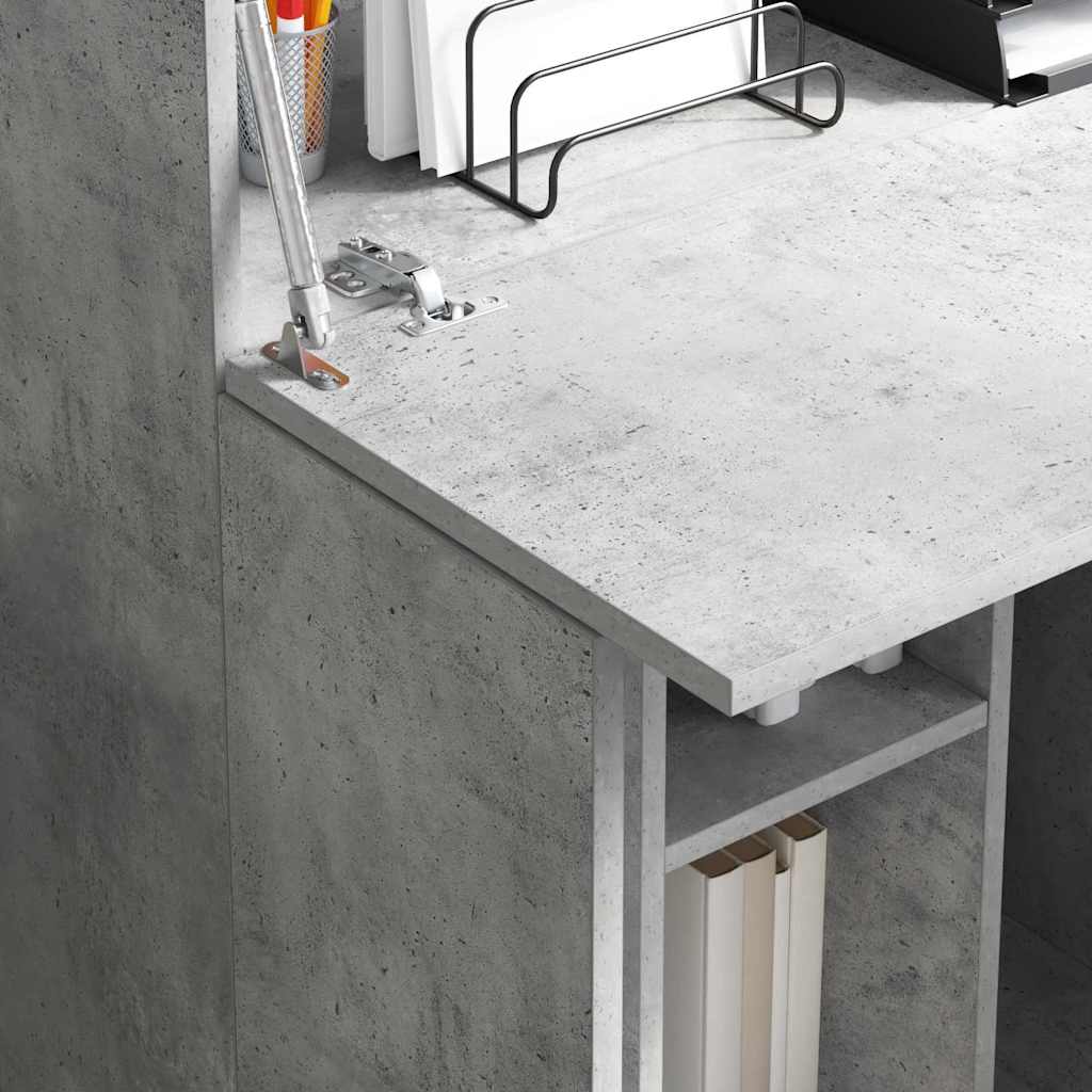 Bureau Beton Grijs 71,5 x 31,5 x 106,5 cm Bewerkt hout is nu te koop bij PeponiXL, paradijselijk wonen!