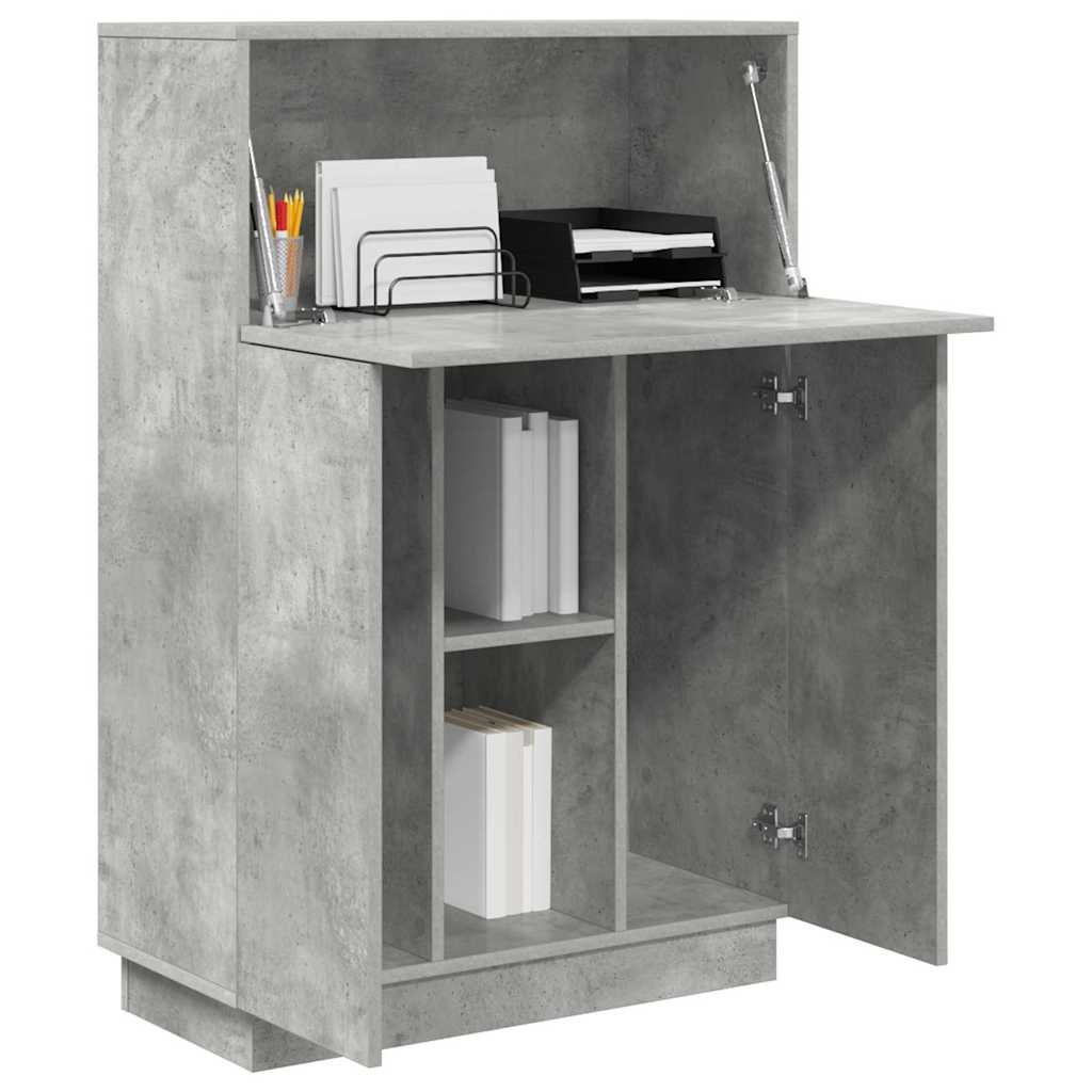 Bureau Beton Grijs 71,5 x 31,5 x 106,5 cm Bewerkt hout is nu te koop bij PeponiXL, paradijselijk wonen!