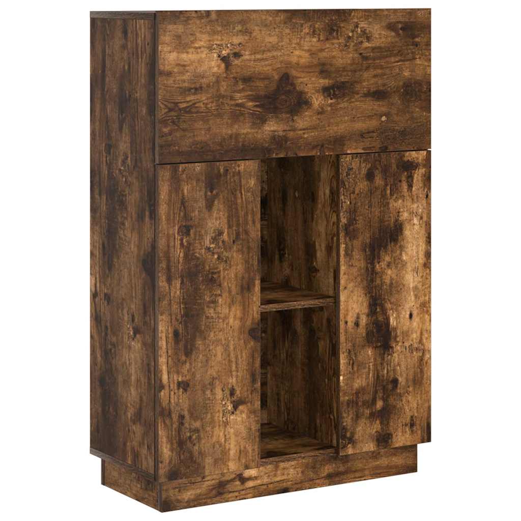 Bureau Gerookt eiken 71,5 x 31,5 x 106,5 cm Bewerkt hout is nu te koop bij PeponiXL, paradijselijk wonen!