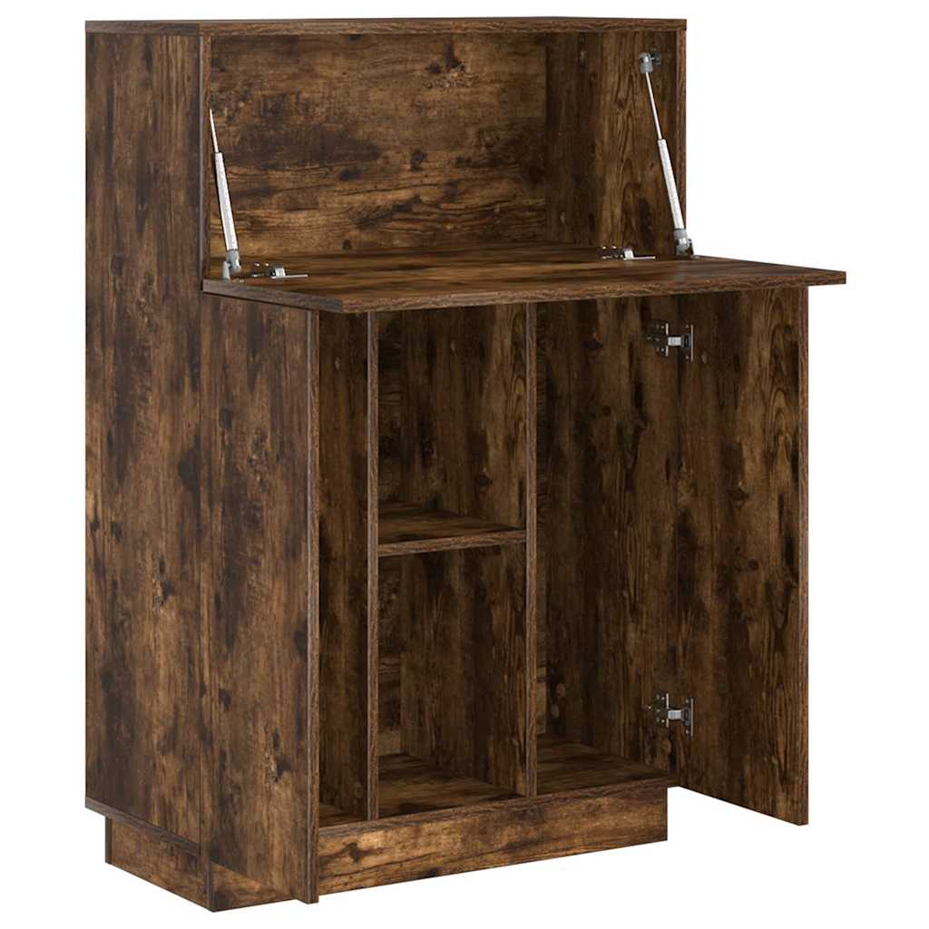 Bureau Gerookt eiken 71,5 x 31,5 x 106,5 cm Bewerkt hout is nu te koop bij PeponiXL, paradijselijk wonen!