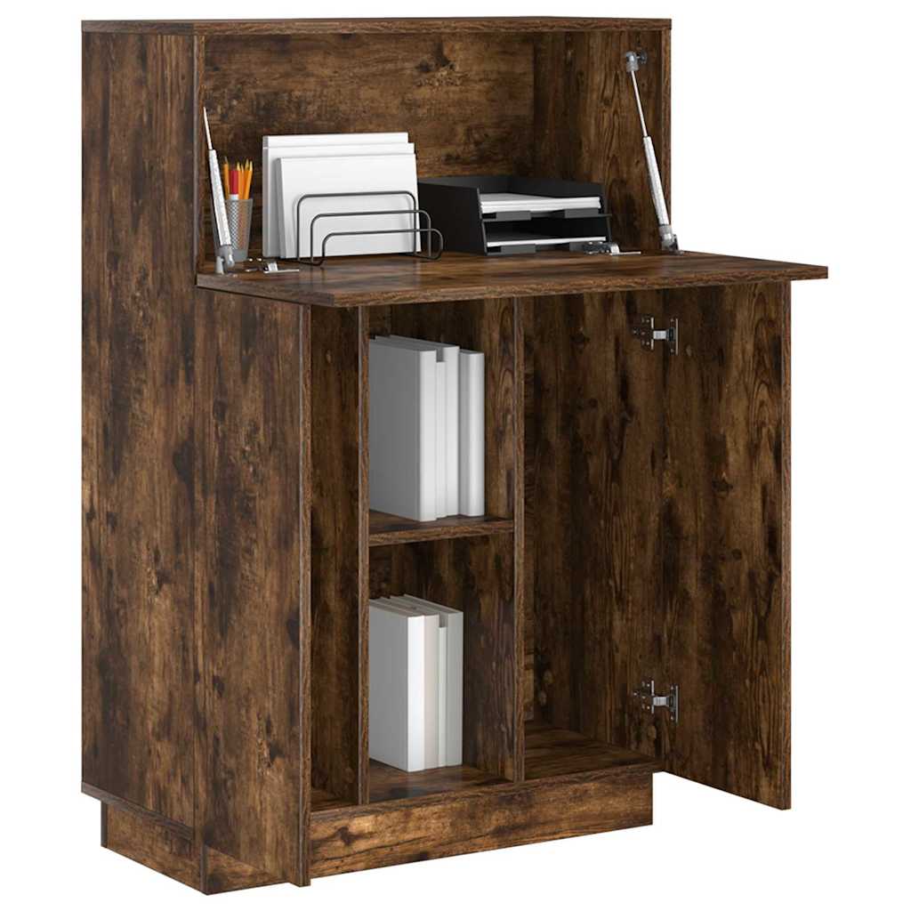 Bureau Gerookt eiken 71,5 x 31,5 x 106,5 cm Bewerkt hout is nu te koop bij PeponiXL, paradijselijk wonen!