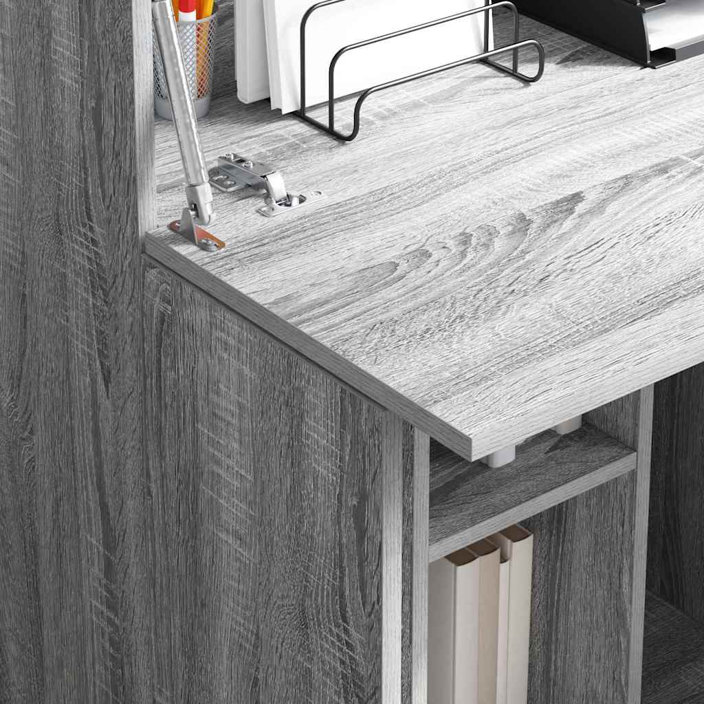 Bureau Grijs Sonoma 71,5 x 31,5 x 106,5 cm Bewerkt hout is nu te koop bij PeponiXL, paradijselijk wonen!