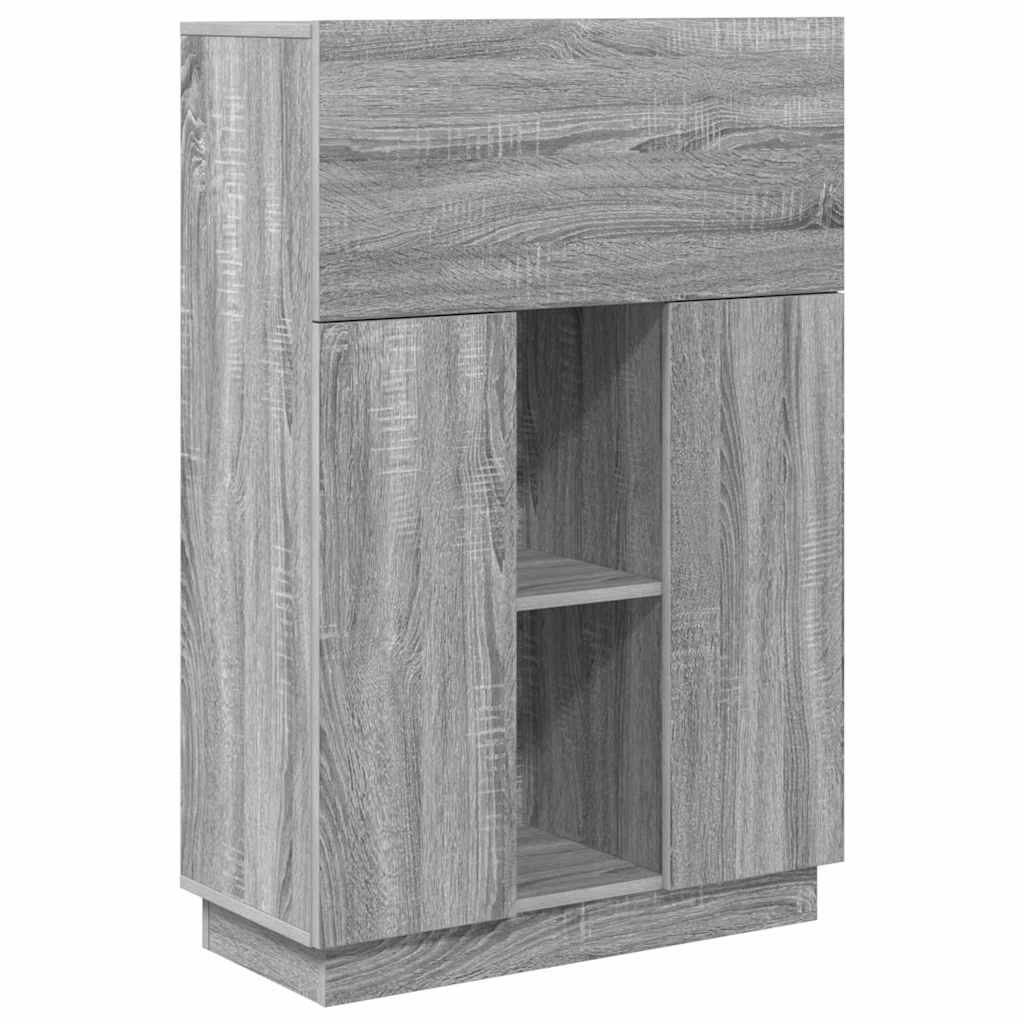 Bureau Grijs Sonoma 71,5 x 31,5 x 106,5 cm Bewerkt hout is nu te koop bij PeponiXL, paradijselijk wonen!