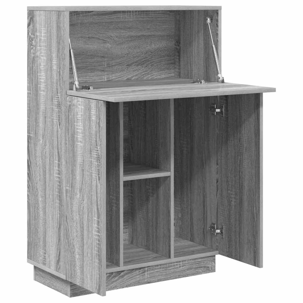 Bureau Grijs Sonoma 71,5 x 31,5 x 106,5 cm Bewerkt hout is nu te koop bij PeponiXL, paradijselijk wonen!
