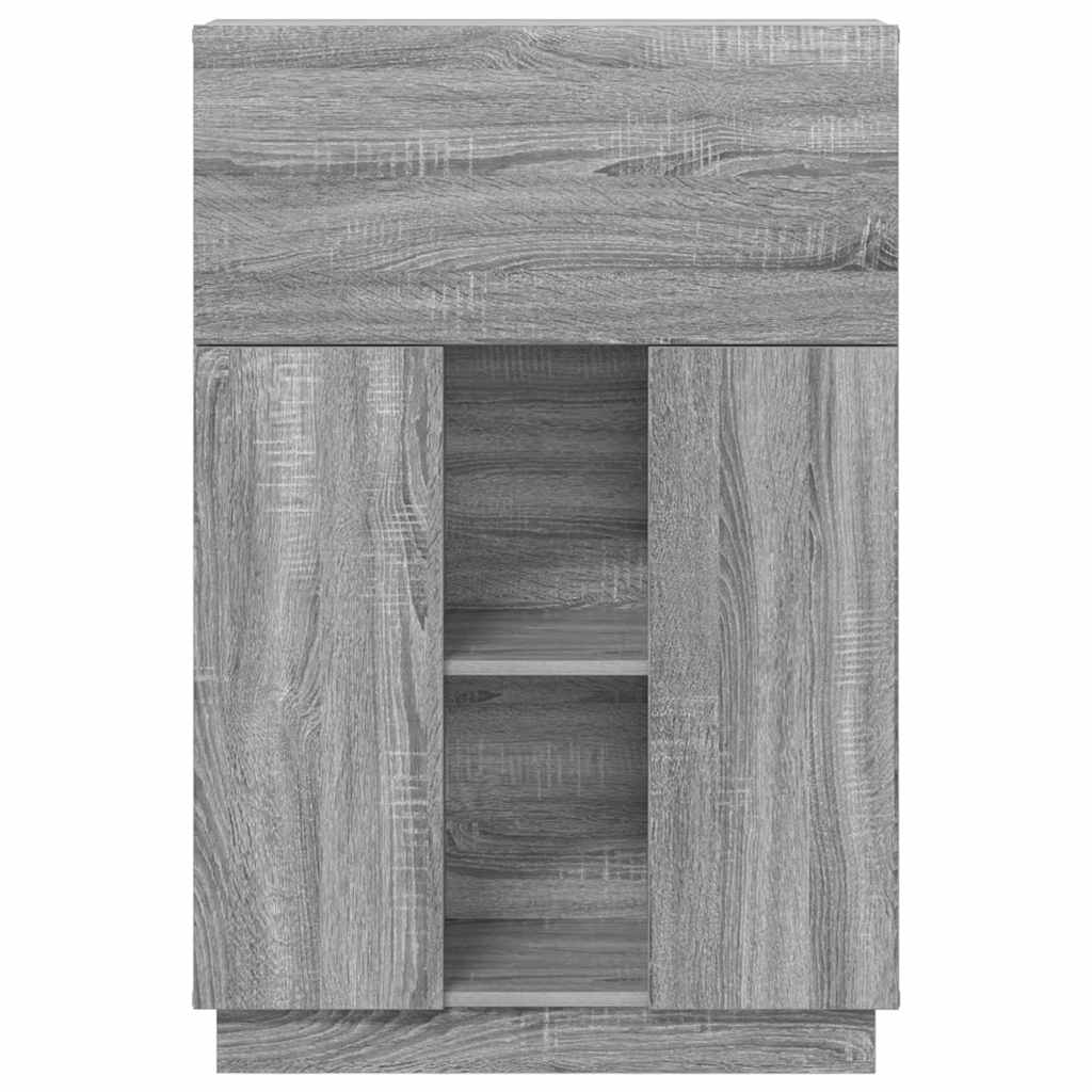 Bureau Grijs Sonoma 71,5 x 31,5 x 106,5 cm Bewerkt hout is nu te koop bij PeponiXL, paradijselijk wonen!