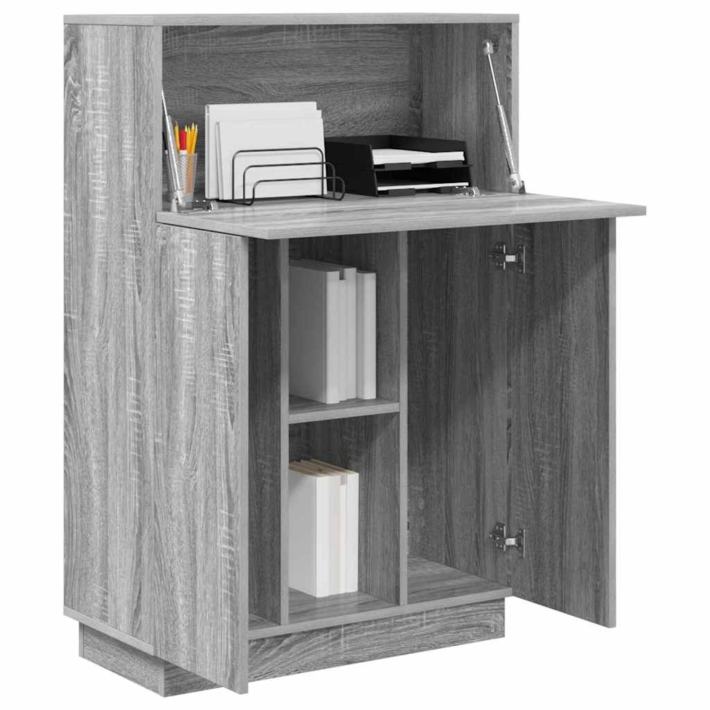 Bureau Grijs Sonoma 71,5 x 31,5 x 106,5 cm Bewerkt hout is nu te koop bij PeponiXL, paradijselijk wonen!