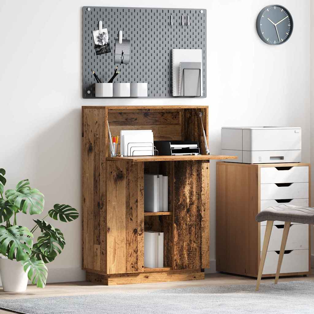 Bureau met plank Oud Hout 71,5 x 31,5 x 106,5 cm Bewerkt hout is nu te koop bij PeponiXL, paradijselijk wonen!