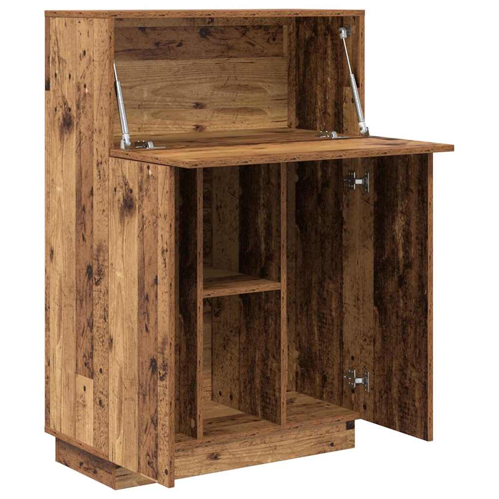 Bureau met plank Oud Hout 71,5 x 31,5 x 106,5 cm Bewerkt hout is nu te koop bij PeponiXL, paradijselijk wonen!