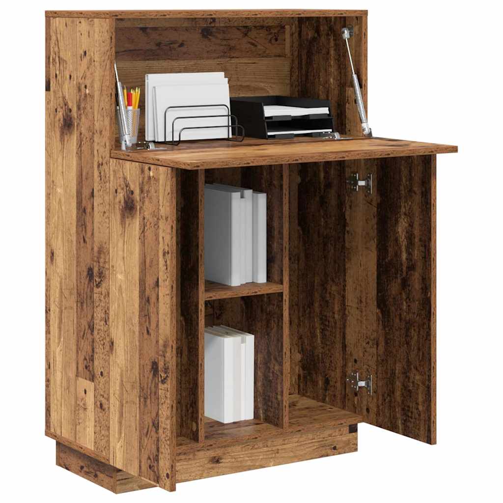 Bureau met plank Oud Hout 71,5 x 31,5 x 106,5 cm Bewerkt hout is nu te koop bij PeponiXL, paradijselijk wonen!